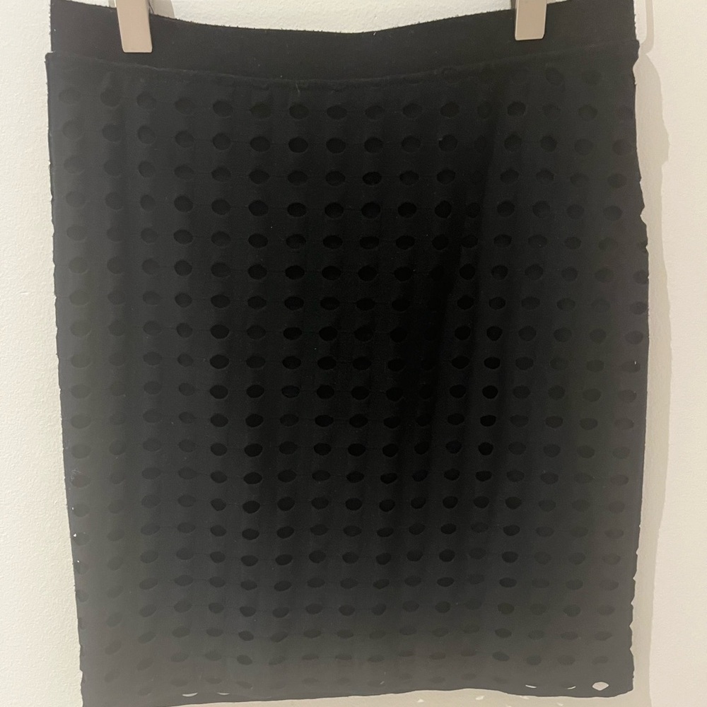 Alexander Wang Black Textured Mini Skirt